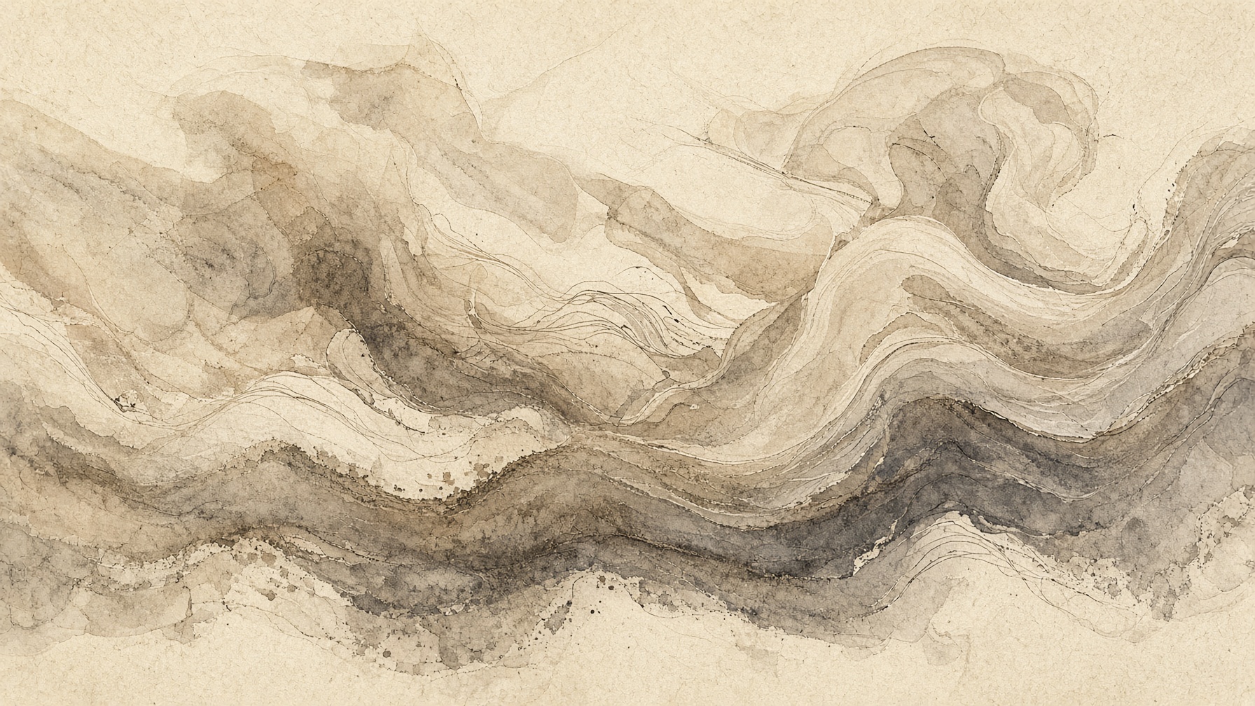 Abstract ink flowing across paper from left to right.
